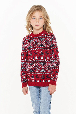 Свитер новогодний детский с оленями