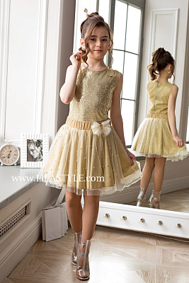 Комплект Бусинка белое золото