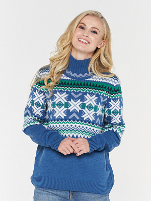 Свитер женский со скандинавским рисунком